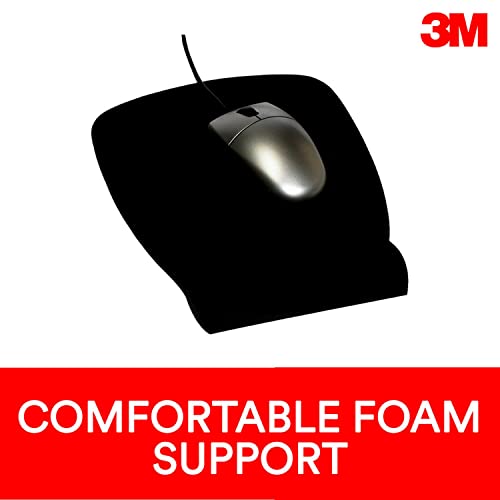 3M MW209MB Mouse Pad with Wrist Rest (Black) - Image 2