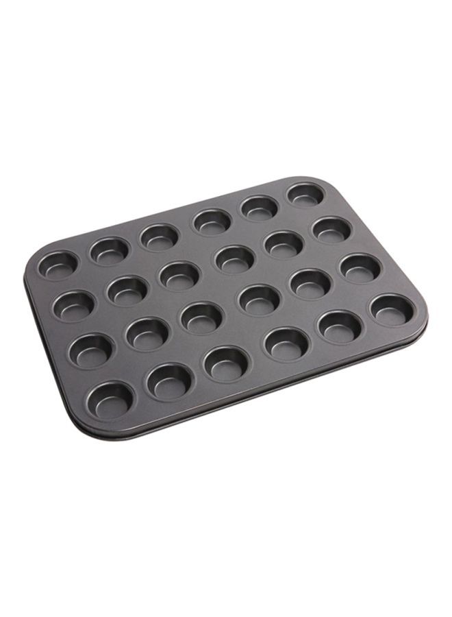 NIBEMINENT Non Stick 24-Hole Pudding Cake Mould Black 35.3x26.7cm - Image 2