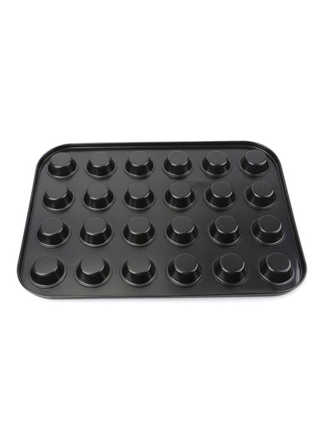 NIBEMINENT Non Stick 24-Hole Pudding Cake Mould Black 35.3x26.7cm - Image 4