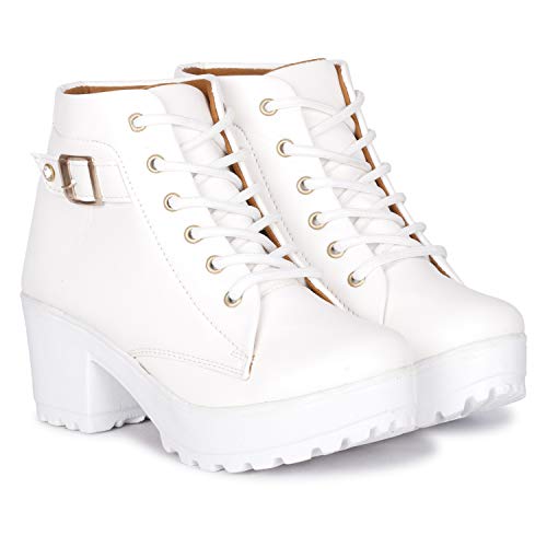 KRAFTER Women's & Girl's Classic Winter Boot-White-1-39 - - Image 1