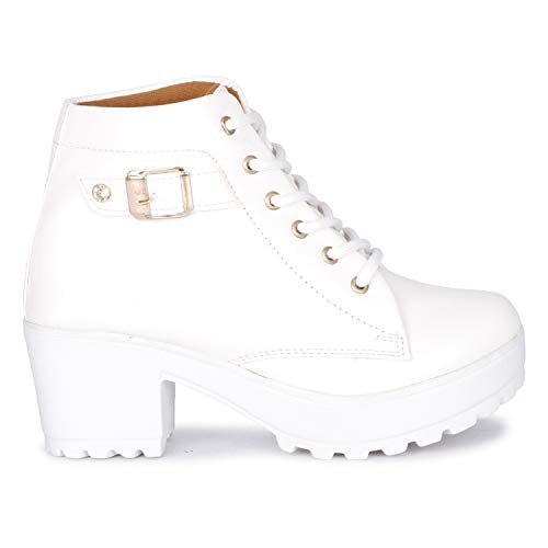 KRAFTER Women's & Girl's Classic Winter Boot-White-1-39 - - Image 3