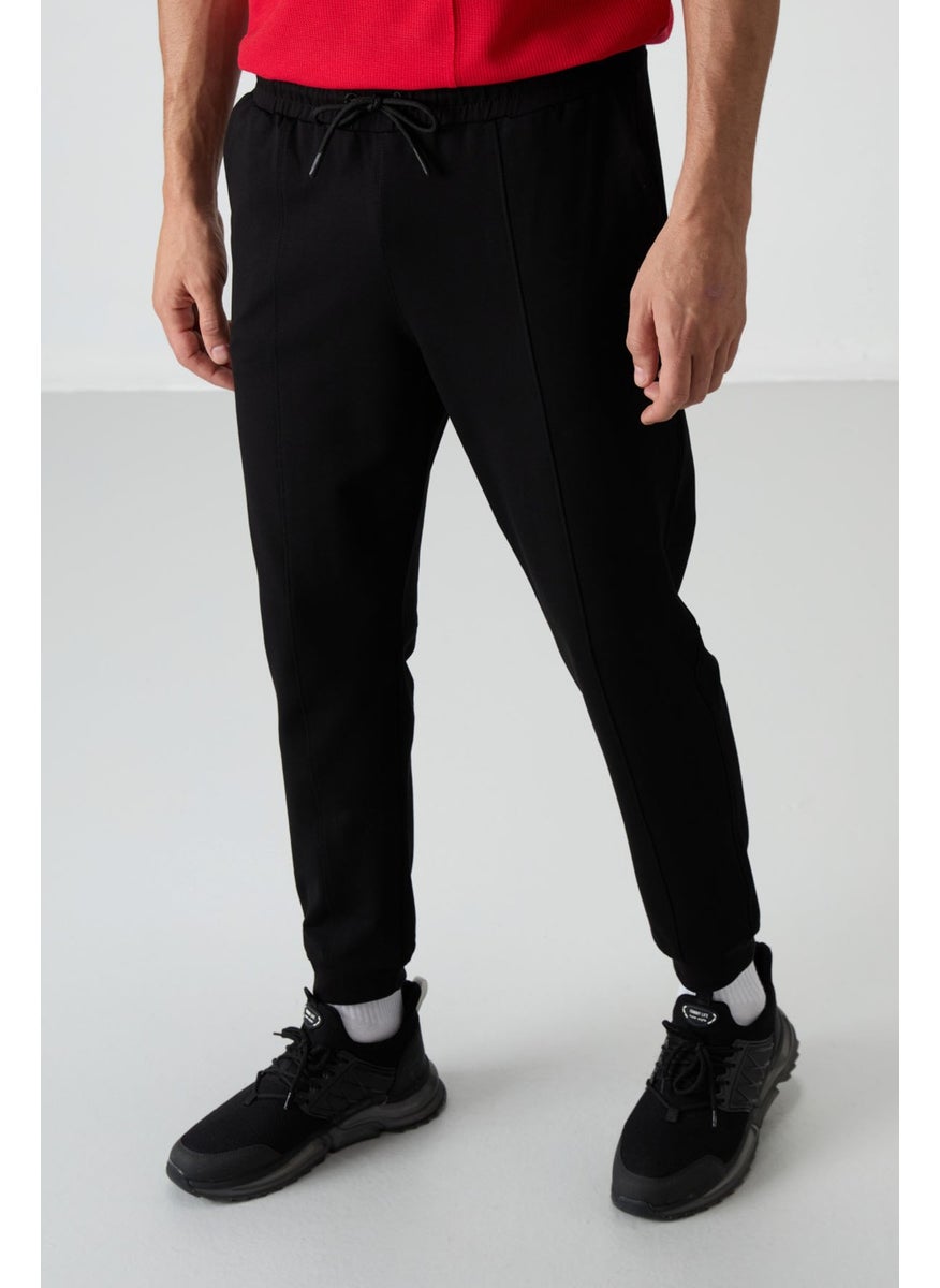 Tommy Life Black Cotton Soft Texture Comfort Fit Embroidered Men's Jogger - 82123  - Image 1