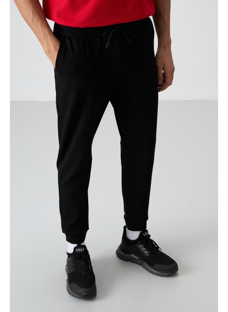 Tommy Life Black Cotton Soft Texture Comfort Fit Embroidered Men's Jogger - 82123  - Image 4