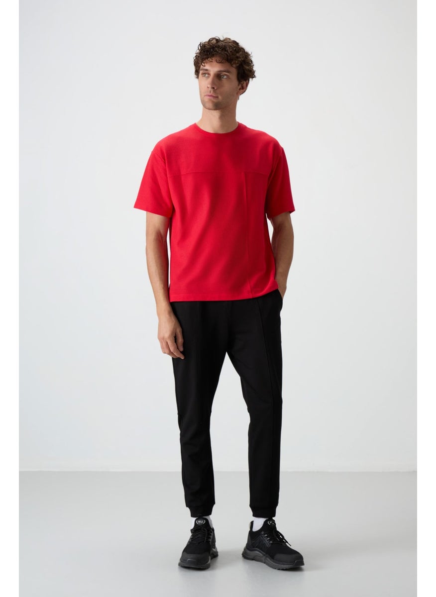 Tommy Life Black Cotton Soft Texture Comfort Fit Embroidered Men's Jogger - 82123  - Image 3