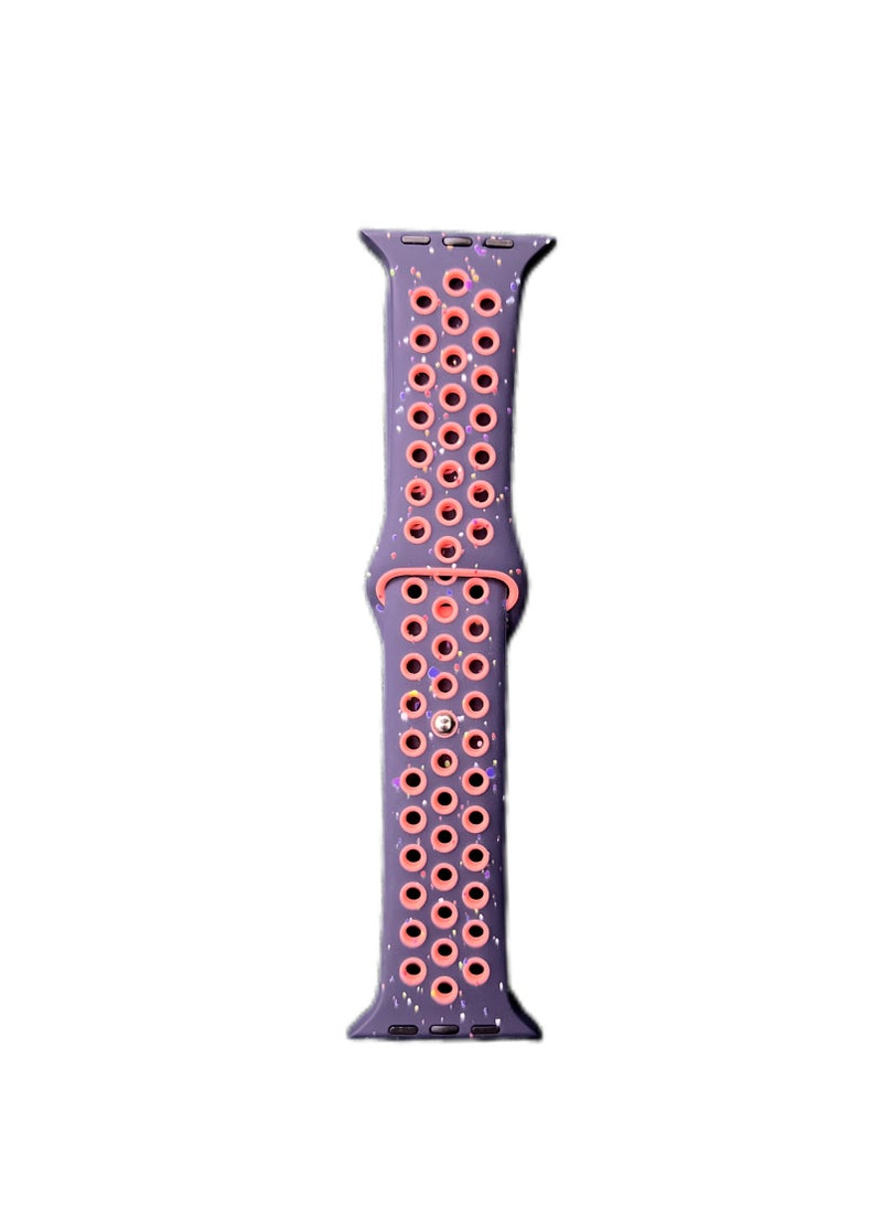 CMP - Silicone Replacement Band for Apple Watch 42-49mm, Compatible with All Series (Series 9/8/7/6/5/4/SE/3/2/1) Orange Apple Watch band, silicone Apple Watch strap, replacement strap 42mm, replacement strap 49mm, water-resistant band, Apple Watch sports band, Apple Watch Series 9/8/7/6/5/4/SE/3/2/1 strap - Image 1