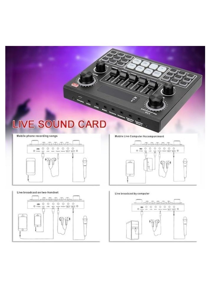 ELTRAZONE Elite V9 Sound Card and BM800 Pro Microphone Bundle – Professional Audio Interface Kit for Live Streaming, Podcasting, Recording, and Advanced Broadcasting Setup  - Image 4