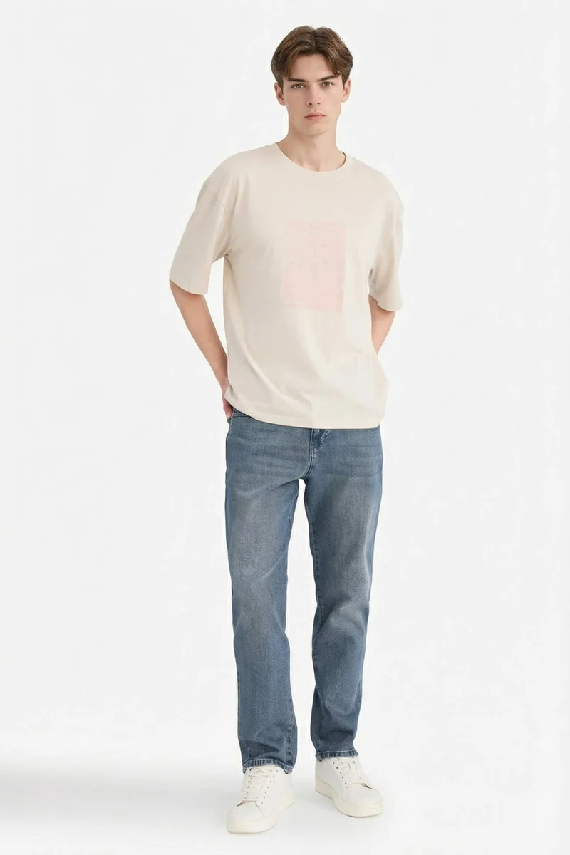 ديفاكتو Cotton Boxy Fit T-Shirt