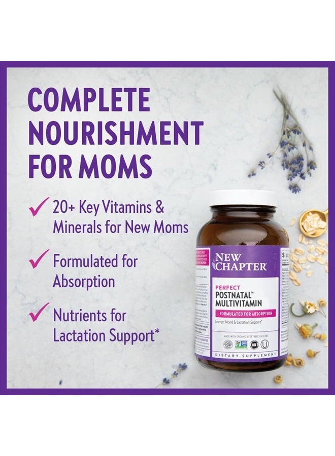New Chapter , Postnatal Vitamins Lactation Supplement, Complete Multivitamin with Fermented Vitamin D3 + B Vitamins, Made with Organic Vegetables & Herbs, Non-GMO Ingredients, 96 Count - Image 4