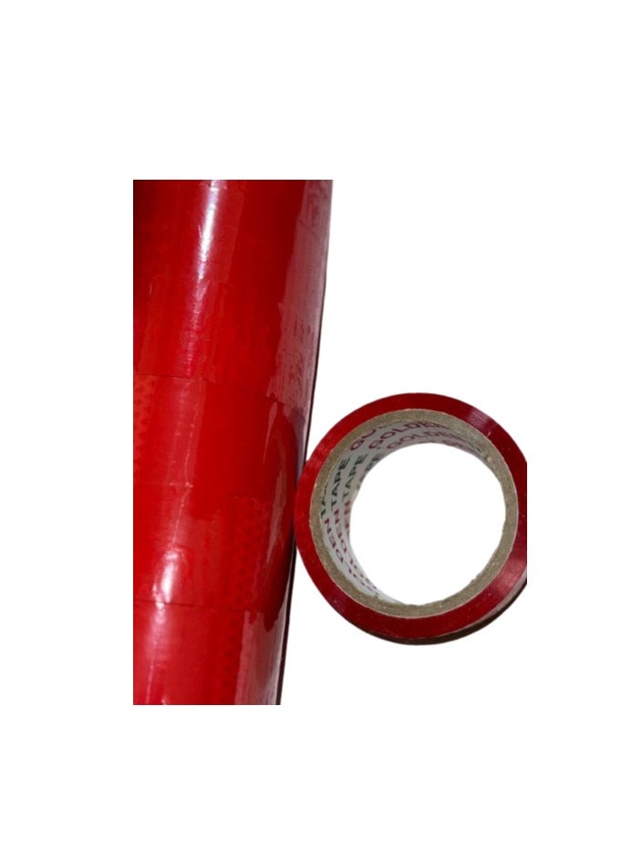 Generic Color adhesive tape (red) (6 rolls) (Soltip), 50 meters, width 4.2 cm  - Image 5
