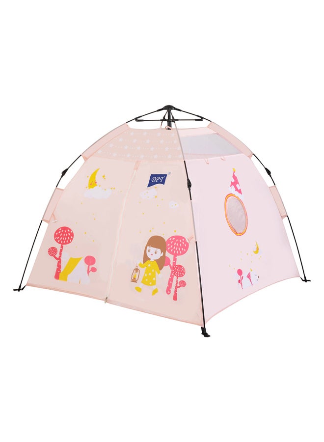 DPT خيمة أطفال قابلة للطي، خيمة رحلات، وردية، حجم 120*120*108 سم - Image 1