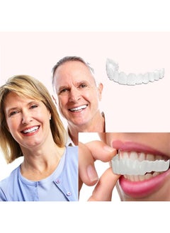 Ocean Veneers Dentures, Temporary Fake Teeth Snap On Veneers, Dental Veneers for Temporary Tooth Repair Upper and Lower Jaw, Smile Teeth Veneers, Adjustable Veneers Dentures, for Men Women with Bad Teeth  - Image 4