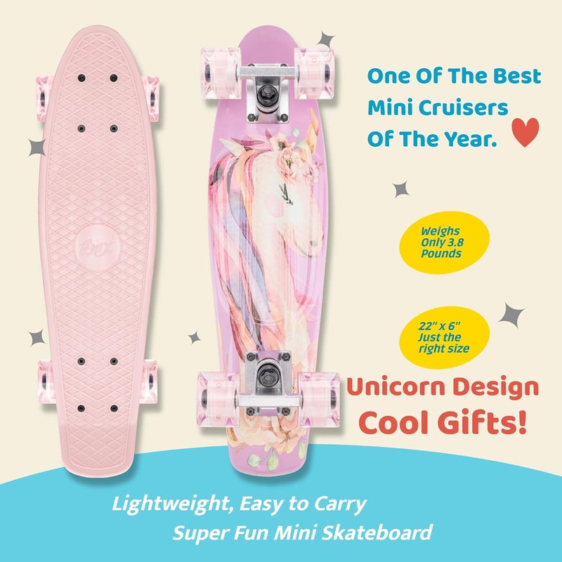 KMX Skateboard 22 and 27 Inch, Classic Mini Cruiser Skateboard for Boys, Girls, Kids, Students, Adults, Teens, Mini Cruiser Board for Beginners and Advanced - Image 5