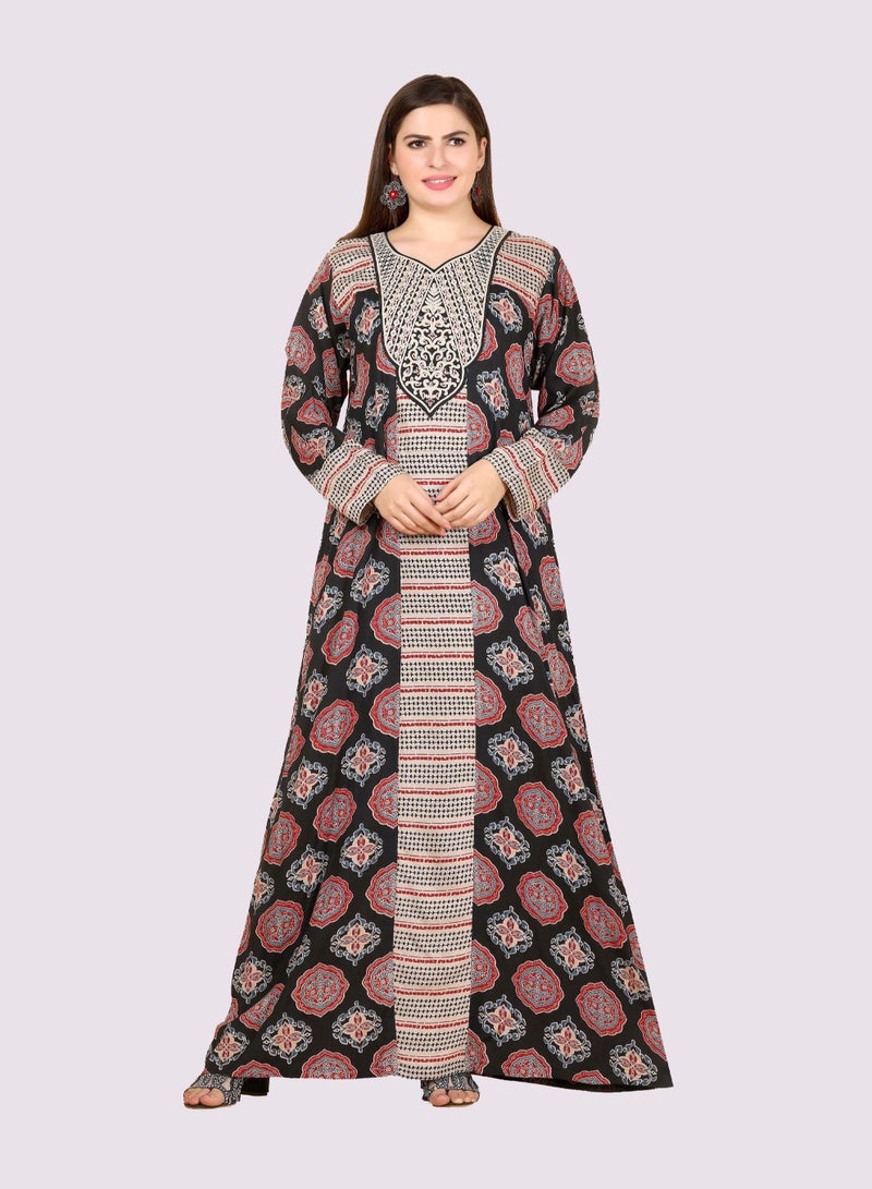 Sara Arabia Sara Harlequin - Medallion Print Jalabiya - Image 1