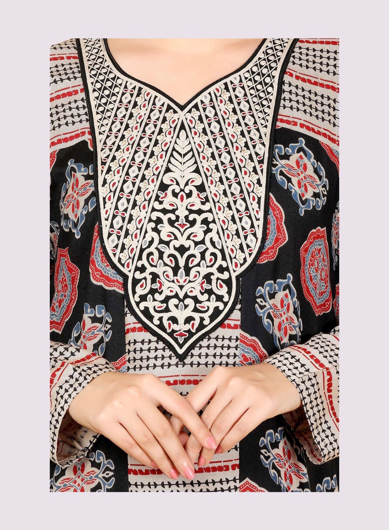 Sara Arabia Sara Harlequin - Medallion Print Jalabiya - Image 3