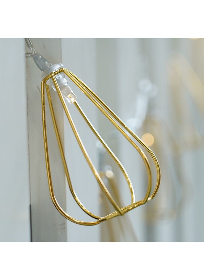 DANUBE HOME - Geometric Copper Fairy Lights Outdoor Light Lantern Lamp Farmhouse Outdoor Porch Light For Gazebo, Patio, Yard, Garden 4.7 Meter - Image 1