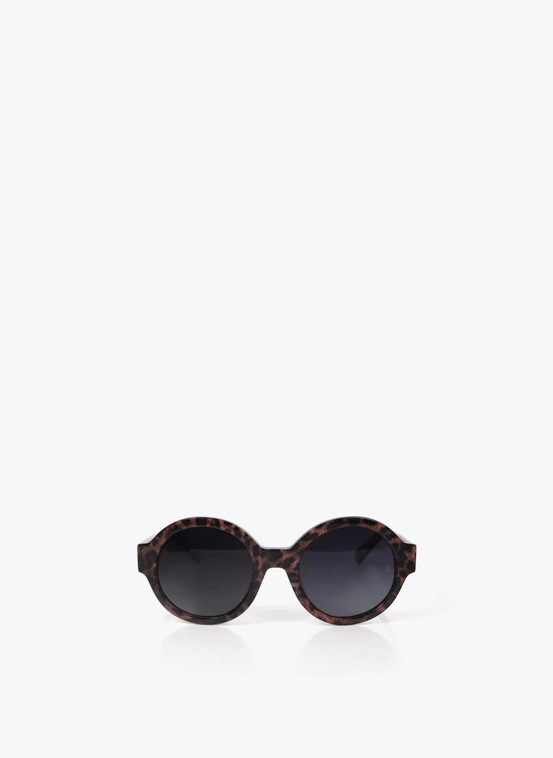 لولا كساديمونت شكل دائري بطبعة حيوانية مصنوع من أسيتات السليلوز