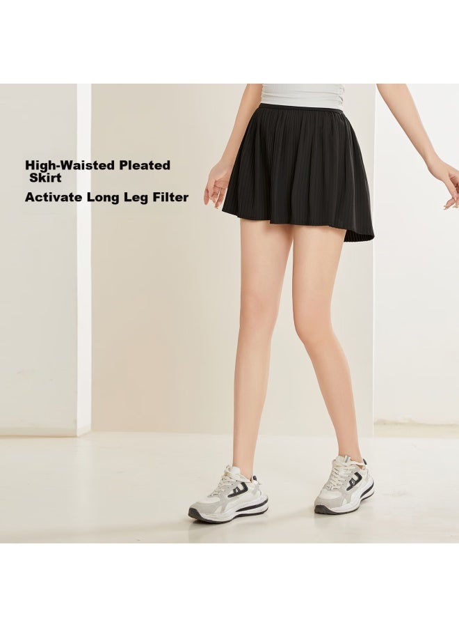 FANDIMU Vandimu Women's Sports Skirt Breathable Anti-exposure Two-in-one Skirt With Inner Lining Outdoor Badminton Tennis Skirt - Image 4