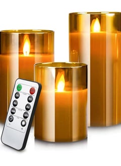 Generic Flameless Candles with Remote Flickering Battery Operated Candles, LED Flickering Fake Candle for Room Decoration, Set of 3  - Image 3