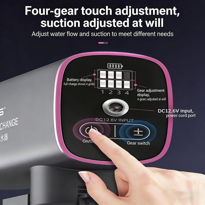 ordinarYone Wireless Fish cistern Cleaner With 1800L Per Hour Capacity And 60 Minutes Working Duration For Water Replacement And Was - Image 3
