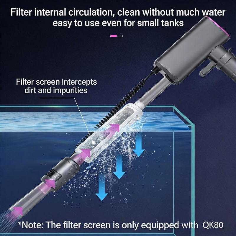 ordinarYone Wireless Fish cistern Cleaner With 1800L Per Hour Capacity And 60 Minutes Working Duration For Water Replacement And Was - Image 5