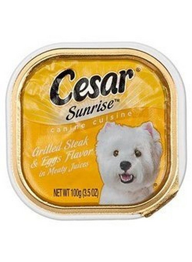 CESAR Adult Wet Dog Food Classic Loaf in Sauce Grilled Steak and Eggs Flavor, 3.5 oz. Easy Peel Trays, Pack of 24 - Image 4