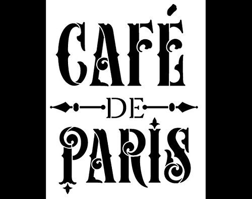 Studio R 12 Cafe de Paris Stencil by StudioR12 | French Victorian Word Art - Reusable Mylar Template | Painting, Chalk, Mixed Media | Use for Journaling, DIY Home Decor - STCL910 Select Size (6" x 6") - Image 3
