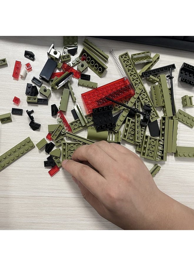 Qman QMAN Building Block Gun, 3-in-1 Simulation Blaster Building Blocks with Bullets Military Weapon Building Set Model for Kids,202 PCS  - Image 3