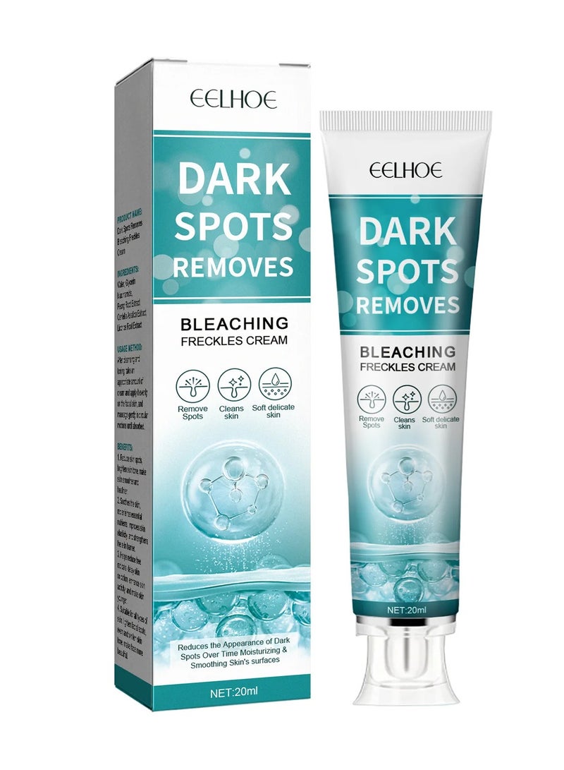 EELHOE Dark Spot Remover Whitening Freckle Cream Fades Dark Spots And Evens Skin Tone Brightens Complexion Freckle Remover Brightening Deep Moisturizing Dark Spot Corrector 20g - Image 1