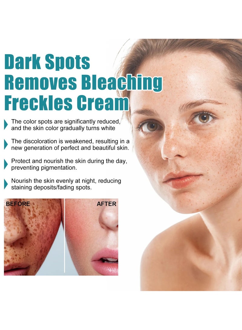 EELHOE Dark Spot Remover Whitening Freckle Cream Fades Dark Spots And Evens Skin Tone Brightens Complexion Freckle Remover Brightening Deep Moisturizing Dark Spot Corrector 20g - Image 4