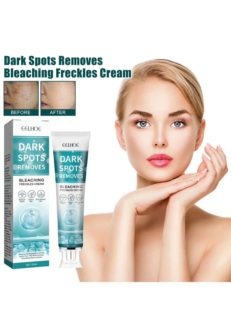 EELHOE Dark Spot Remover Whitening Freckle Cream Fades Dark Spots And Evens Skin Tone Brightens Complexion Freckle Remover Brightening Deep Moisturizing Dark Spot Corrector 20g - Image 2