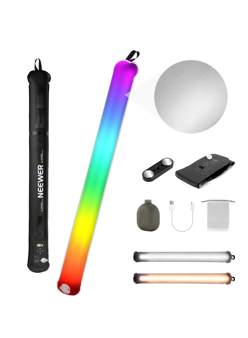 Neewer Neewer Basics GC30C Bi-Color Handheld LED Tube Light – 3200K–5600K, USB-C Rechargeable Video Wand for Vlogging, YouTube & Studio Use - Image 1