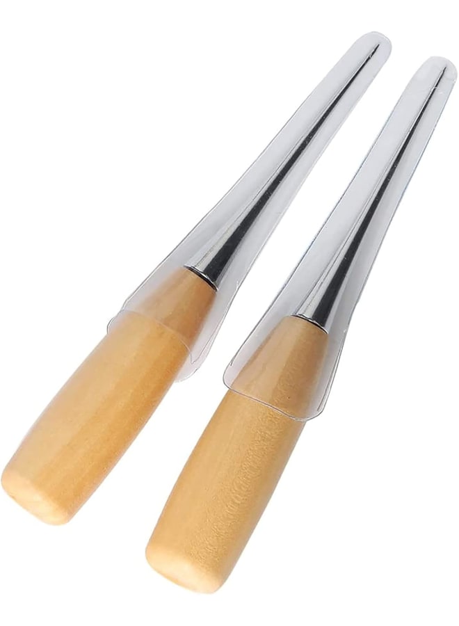 Yumeihui 2 قطعة الخياطة الجلدية الخرامه الخشب مقبض الحفر الخرامه دبوس اللكم ثقب صانع خياطة الخياطة الخرامه كيت - Image 1