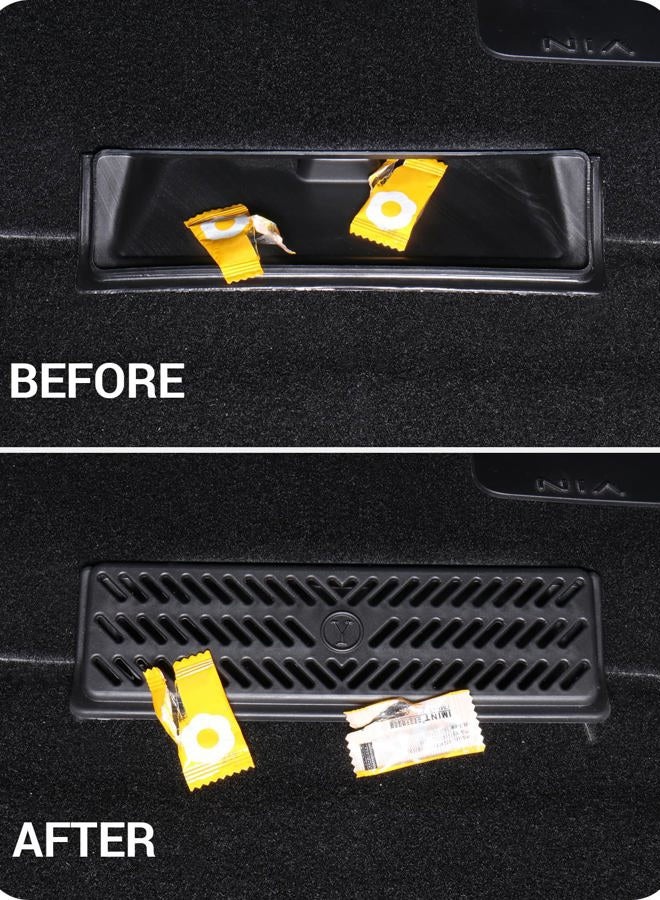 Basenor Backseat Air Vent Cover for Tesla Model Y 2020-2024, 2 Pack Under Seat Floor Vent Grille Protector, Rear Air Flow Outlet Guard, Anti-Clogging Model Y Interior Accessories - Image 2