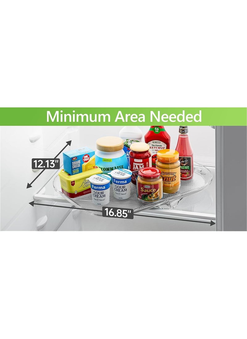 RATSAW - Lazy Susan Turntable Organizer for Refrigerator 30x40cm Clear Rectangular Fridge Organizer Storage Countertop Condiment Storage Rack Lazy Susan for Cabinet and Table and Pantry and  Kitchen and Counte - Image 1