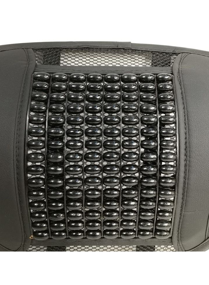 مسند الظهر دعم قطني وسادة مقعد العلاج بالابر للسيارة ومقعد الكرسي وسادة خرز خشبية 1 قطعة - Image 2