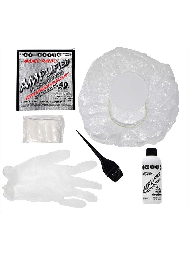 Manic Panic Flash Lightning Hair Bleach Kit - 40 Volume Developer + Bleach Powder Hair Lightener For Dark Hair + Lifting up to Seven Levels - Vegan And Cruelty Free - Image 3