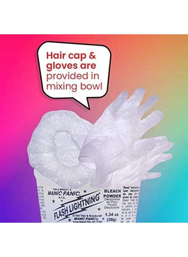 Manic Panic Flash Lightning Hair Bleach Kit - 40 Volume Developer + Bleach Powder Hair Lightener For Dark Hair + Lifting up to Seven Levels - Vegan And Cruelty Free - Image 4