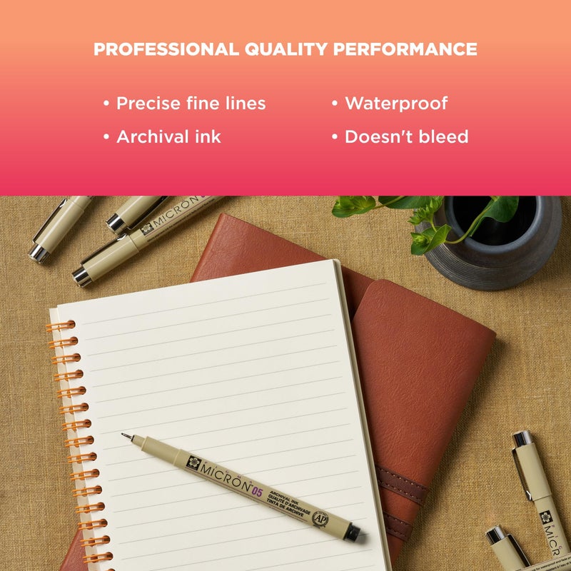 SAKURA Pigma Micron Black Ink Multi-tip Set, 10 Pack - Image 4