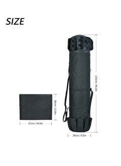 SYOSI Durable Folding Fishing Rod Bag, with Rod Holder Waterproof Fishing Pole Case Rod Bag Holds 5 Poles Tavel Case Large Capacity Organizer Fishing Gear Bag Gifts for Men(Black)  - Image 5