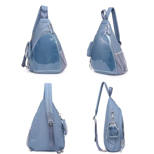 CHERRY SAUCE Oxford Ita Bag Kawaii Pin Display Chest Pack Single Shoulder Bag Sport Backpack Hiking Daypack, Medium - Image 4
