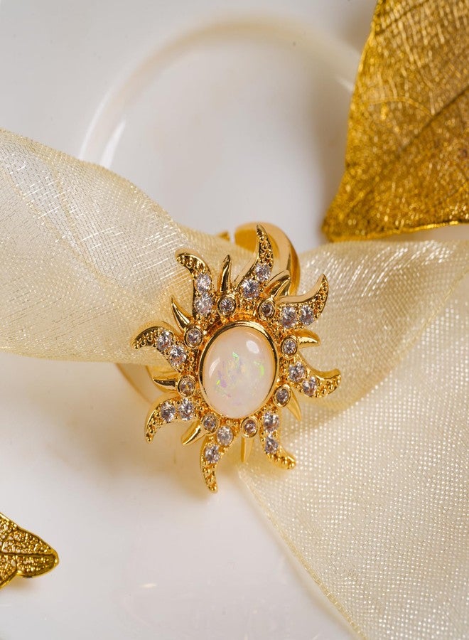 Botrinal Opal Sun Tangled Rapunzel Wedding Ring Rapunzel Princess Sunburst Jewelry Sunflower Engagement Ring Halloween Dress up Gifts For Her - Image 2