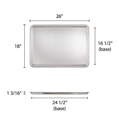 Thunder Group Excellanté 18" x 26" Full Size Aluminum Sheet Pan, 16 Gauge - Image 2