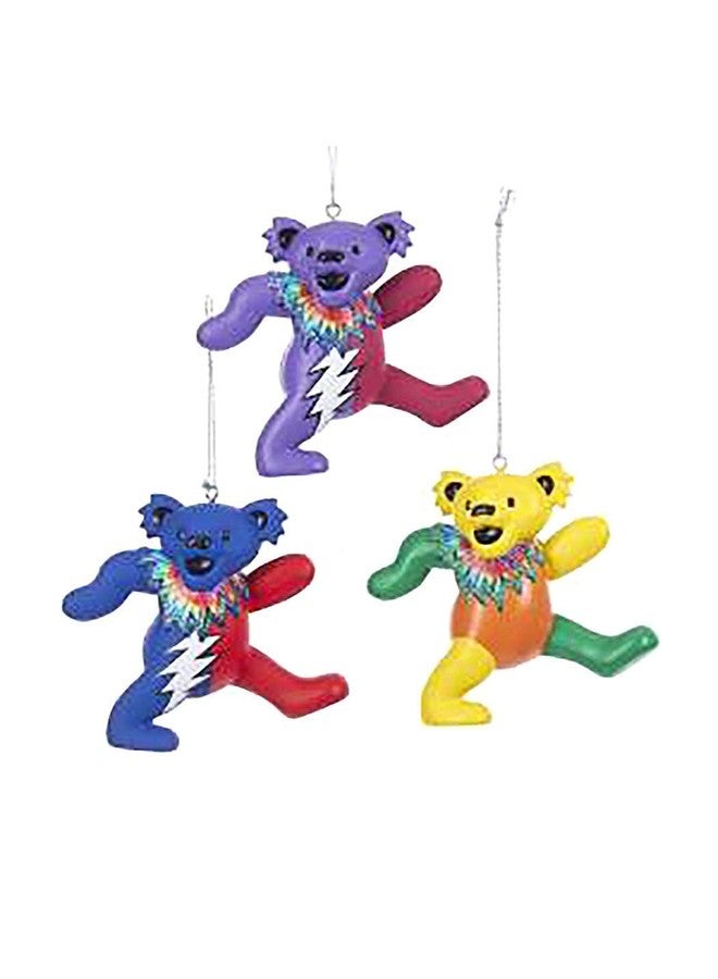 Grateful Dead Bear Ornaments, 3 Pack