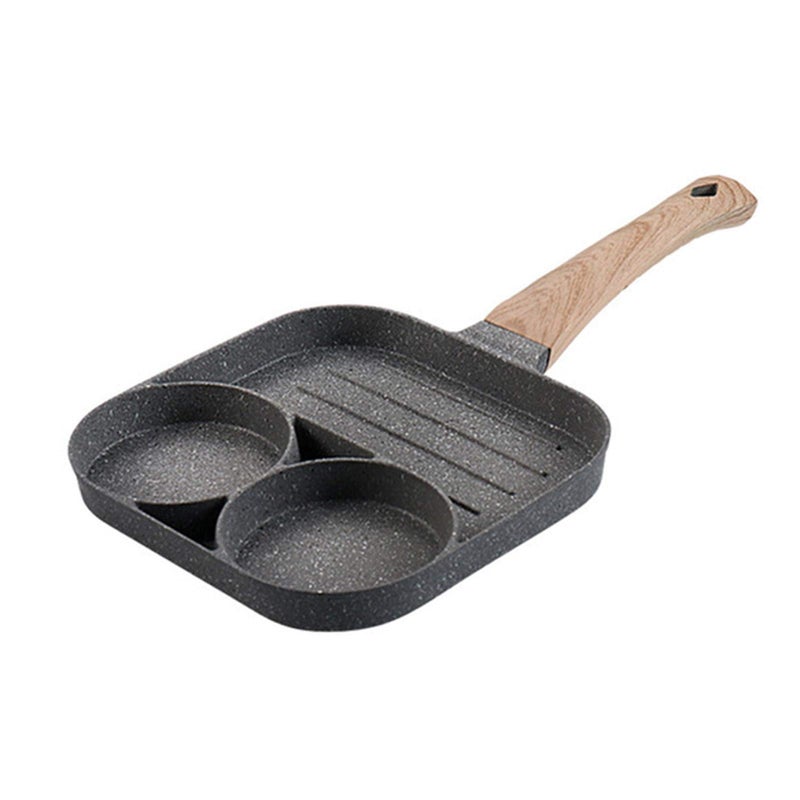 Egg frying pan, 4-cups egg cooker pan for breakfast home cooking, multi fried burger pancake pan(types:2) - Image 1