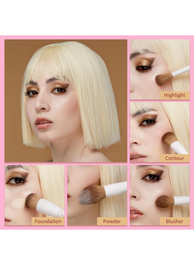 Jessup Makeup Brushes Make 14pcs Synthetic Brushes Contouring Concealer Foundation Eyeshadow Blending Powder Blush Gift Box T329-G - Image 4