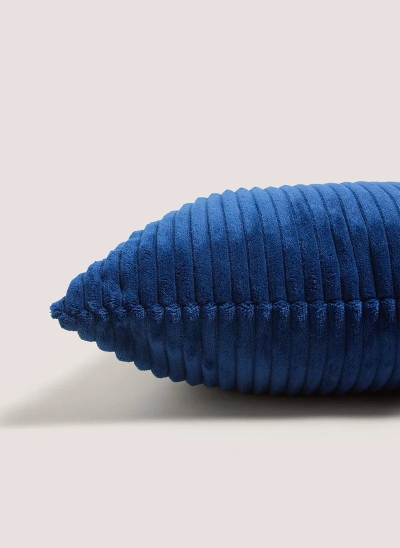 Matalan Navy Ribbed Cushion
