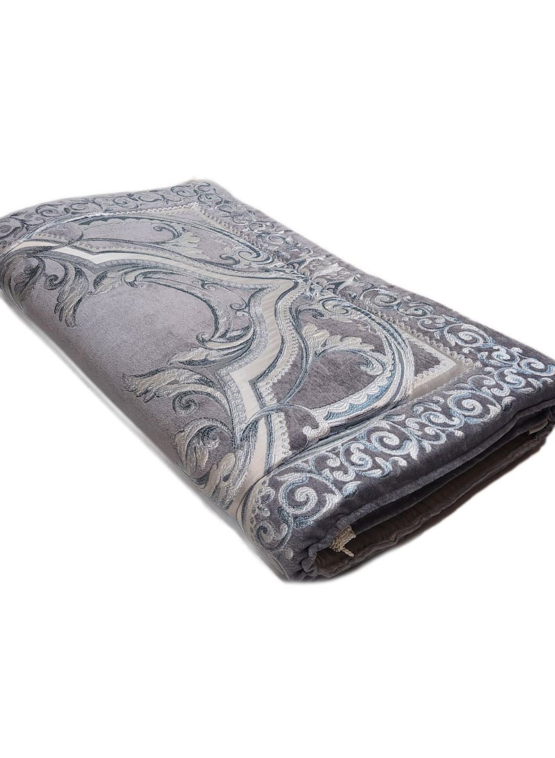 Museum Large Size Memory Foam Prayer Mat. Comfortable Prayer Rug. Elegant Essential Design Sajadah with Foam-Golden 3 - Image 3