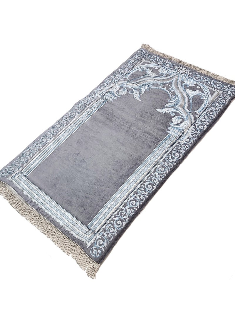 Museum Large Size Memory Foam Prayer Mat. Comfortable Prayer Rug. Elegant Essential Design Sajadah with Foam-Golden 3 - Image 2