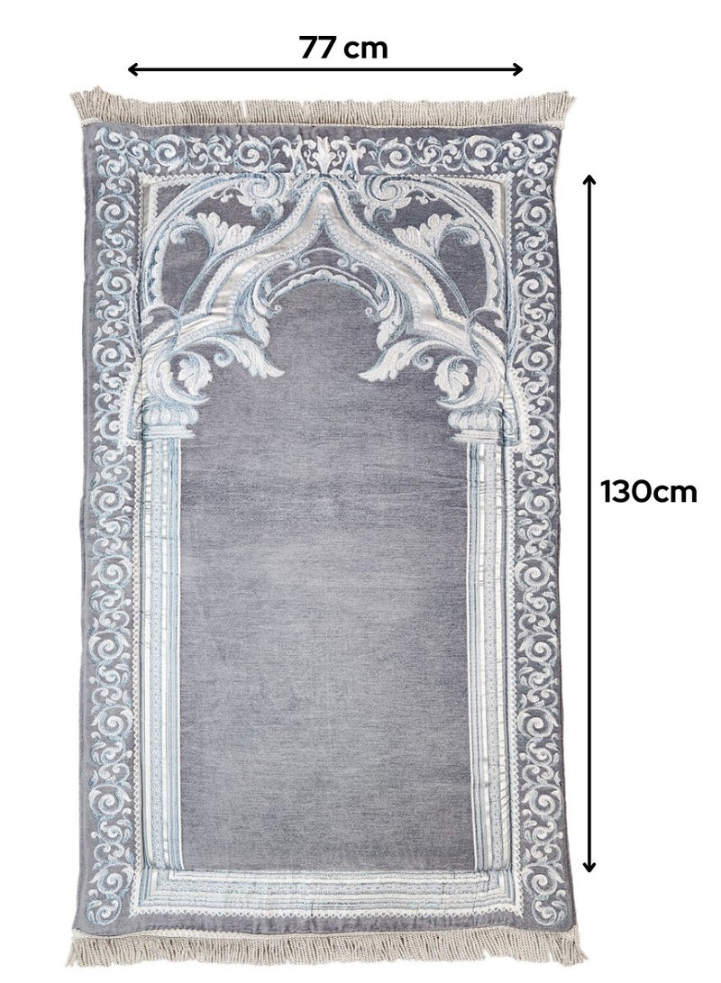 Museum Large Size Memory Foam Prayer Mat. Comfortable Prayer Rug. Elegant Essential Design Sajadah with Foam-Golden 3 - Image 4