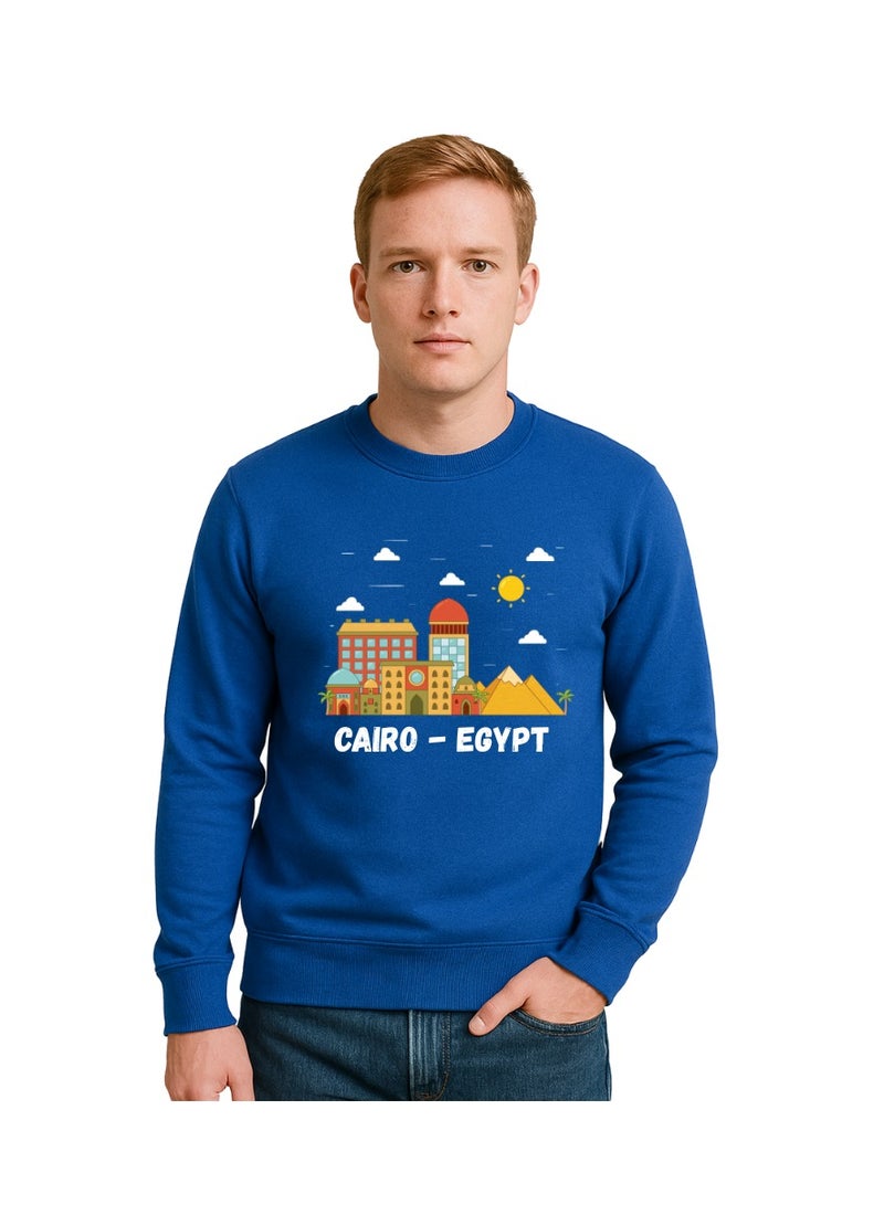 PRINTSHOP4ME Egypt Men’s Sweatshirt–Cotton Full Sleeve Sweatshirt–Comfortable And Stylish–Printed Egypt Design For Casual Wear,Travel And Outdoor Activities  - Image 1